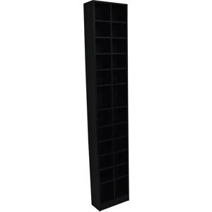 WATSONS Block - Tall Sleek 360 cd / 160 dvd Media Storage Tower Shelves - Black - Black