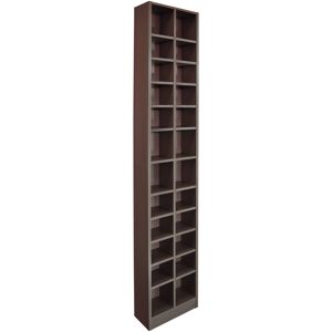 WATSONS Block - Tall Sleek 360 cd / 160 dvd Media Storage Tower Shelves - Dark Oak - Dark Oak