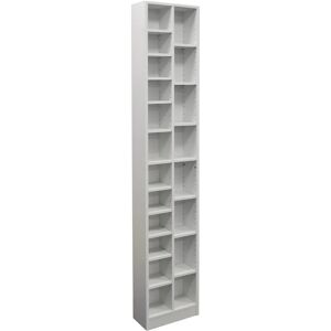 WATSONS Block - Tall Sleek 360 cd / 160 dvd Media Storage Tower Shelves - White - White