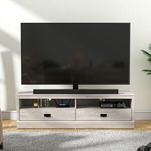 Bristol Wide tv unit - tv stand for TVs up to 65' - Dusty Grey Oak - Galano