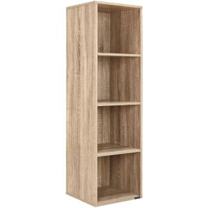 Casaria - bookshelf with 4 compartments 106x30x30cm anti-tilt floor protector 40kg load capacity living room bedroom office shelf standing shelf cube