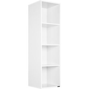 Casaria - bookshelf with 4 compartments 106x30x30cm anti-tilt floor protector 40kg load capacity living room bedroom office shelf standing shelf cube