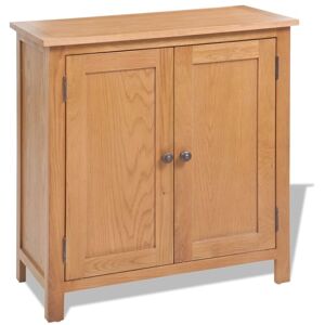 August Grove - Cassius Solid Oak Highboard by Brown