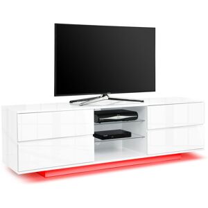 Avitus Premium High Gloss White with 4-Drawers & 3-Shelf 32'-65' led/ oled / lcd tv Cabinet with led Lights - Centurion Supports