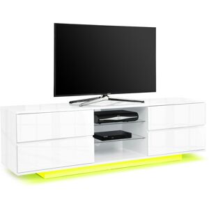 Avitus Premium High Gloss White with 4-Drawers & 3-Shelf 32'-65' led/ oled / lcd tv Cabinet with led Lights - Centurion Supports