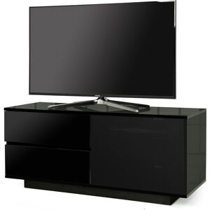 Centurion Supports Gallus ULTRA Remote Friendly BeamThru Gloss Black with 2-Black Drawers 32-55 Flat Screen TV Cabinet