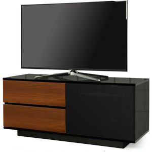 Centurion Supports GALLUS ULTRA Remote Friendly BeamThru Gloss Black with 2-Walnut Drawers 32-55 Flat Screen TV Cabinet