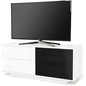 Gallus Ultra Remote Friendly BeamThru Gloss White with 2-White Drawers 32-55 Flat Screen Cabinet tv Stand - Centurion Supports