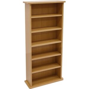 WATSONS CHAK - 222 CD or 104 DVD Blu-ray Media Storage 6 Shelf Unit - Beech - Beech