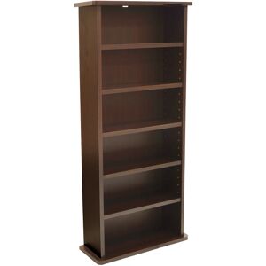 WATSONS Chak - 222 cd or 104 dvd Blu-ray Media Storage 6 Shelf Unit - Dark Oak - Dark Oak