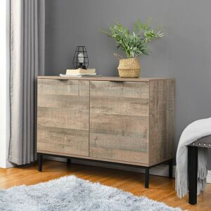 Meriden Furniture - Cherry Tree Furniture Selwyn 2 Door Storage Cabinet Sideboard - Oak Black