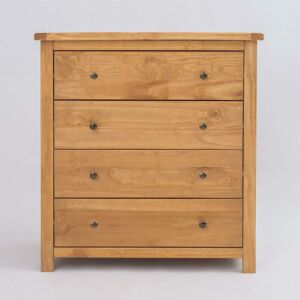 ONTARIO Chest of Drawers 4 Drawer Oak-effect Bedroom Furniture Storage Country Wood Unit - Oak-effect