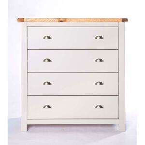 Columbia Chest of Drawers 4 Drawer Light Grey Bedroom Furniture Storage Wooden - Light Grey