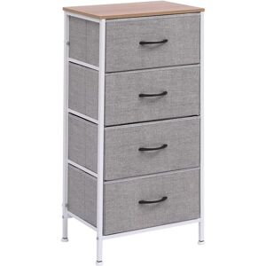 Niceme - Chest of Drawers, Fabric Chest of Drawers for Bedroom, Storge Cabinet Unit, multifuncional Chest Drawer (Light Grey, W45xD30xH94.5 cm)