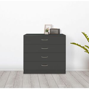 NRG Chest of Drawers Modern Bedroom Furniture Hallway Wide Storage 4 Drawers Cabinet Grey