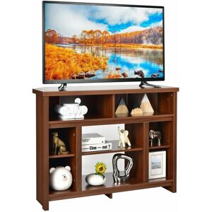 COSTWAY Corner tv Stand for tv up to 48' Entertainment Console Center Adjustable Shelf