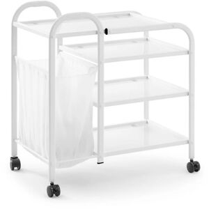 PHYSA Cosmetic trolley with laundry bag 5 l - 4 Glass shelves Bathroom trolley Bathroom trolley