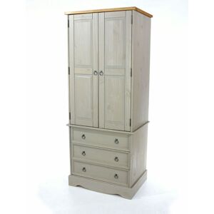 NETFURNITURE Coson Grey 2 Door 3 Drawer Wardrobe