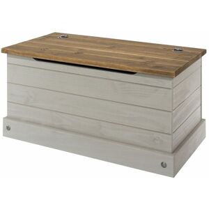 Netfurniture - Coson Grey Storage Trunk - grey wax