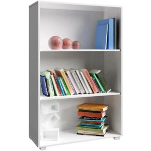 Casaria - Bookcase Vela Bookshelf Wooden Storage Rack Modern Shelving Books Stand Shelf Office Living Room Display 2/ 3/ 5 Tier Shelves Oak White 3