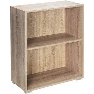 Casaria - Bookcase Vela Bookshelf Wooden Storage Rack Modern Shelving Books Stand Shelf Office Living Room Display 2/ 3/ 5 Tier Shelves Oak White 2