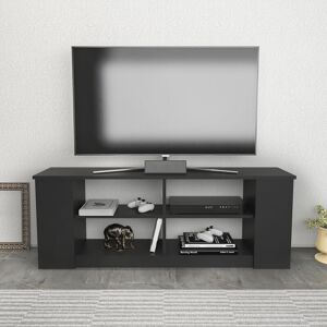 Space tv Stand tv Cabinet With Open Shelves For TVs Up To 55 - Anthracite - Anthracite - Decorotika