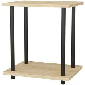 Decorotika - Bristol Side Table Coffee Table for Living Room and Office - Black and Oak - Black and Oak