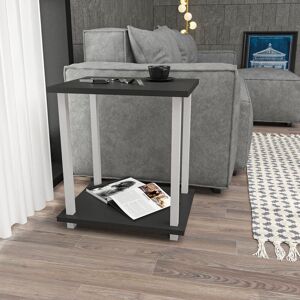 Decorotika - Gurnee Side Table End Table Coffee Table Bedside Table For Living Room Lounge Foyer Hallway Bedroom - White And Anthracite - White and