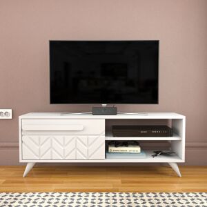 Venice tv Stand tv Cabinet tv Unit with Cabinet and Two Open Shelves for TVs up to 54 inches - Decorotika