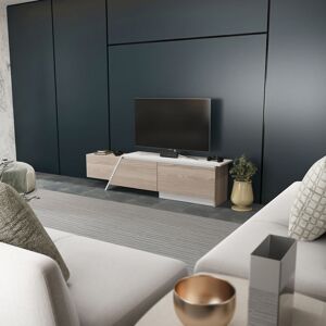 Zonas 180 Cm Modern Unique Design tv Stand tv Cabinet tv Unit With 3 Cabinets - Cordoba And White - Cordoba and White - Decorotika
