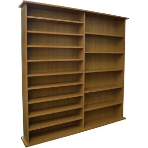 WATSONS Extra - 1300 cd / 552 dvd / Large Media Book Storage Shelves - Oak - Oak