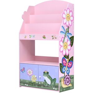 Teamson Kids - Fantasy Fields Magic Garden Kids 3-Tier Wooden Bookcase & Storage Drawer Multi TD-13394MG - Multi