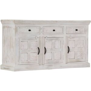 HIGHLANDDUNES Flippen Solid Mango Wood Sideboard by Highland Dunes - White