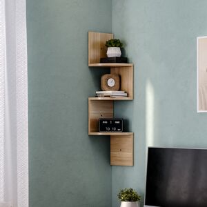 Livingandhome - 3 Tier Corner Wall Mounted Storage Shelf