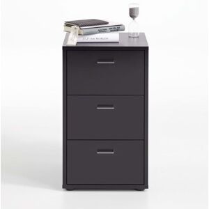 Berkfield Home - fmd Bedside Cabinet with 3 Drawers Black