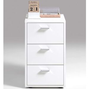 Berkfield Home - fmd Bedside Cabinet with 3 Drawers White