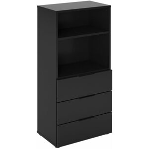 Berkfield Home - fmd Dresser with 3 Drawers and Open Shelving Black