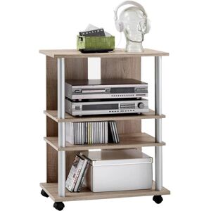 TV/Hi-Fi Rack with 3 Compartments 65x40x79.2cm Oak Tree FMD - Beige