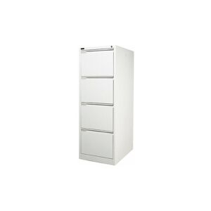 Bisley - Foolscap 4 Drawer Filing Cabinet - Chalk White