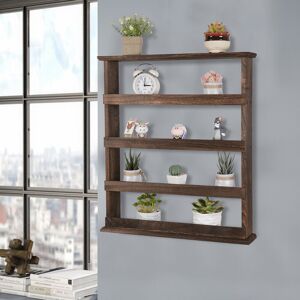 UNHO Free Standing Kitchen Storage Display Shelf Vintge Floating Shelves Wall Mounted Organiser for Bedroom Bathroom Living Room