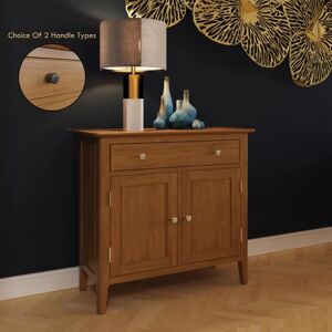 Fwstyle - 2 Door 1 Drawer Natural Oak Sideboard - Brown