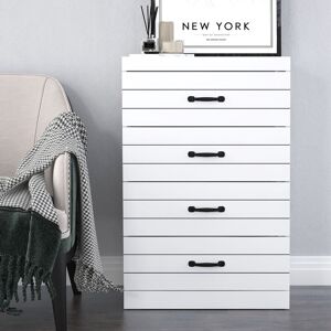 Allington 4 Drawer Bedside - White - Galano