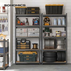 SONGMICS Garage Shelving, 5-Tier Storage Rack, 180 x 90 x 40 cm, Max. Load 875 kg (175 kg per Tier), Shelving Unit, Adjustable Shelves, Reinforced Steel