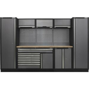 LOOPS Garage Storage System Unit - 3240 x 460 x 2000mm - 36mm Pressed Wood Worktop