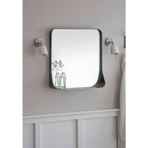 Garden Trading - Indoor Farringdon Wall Hung Square Hallway Mirror Shelf Steel