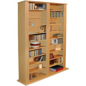 WATSONS Genesis - Multimedia 1060 cd / 420 dvd Blu-ray Storage Shelves - Beech - Beech