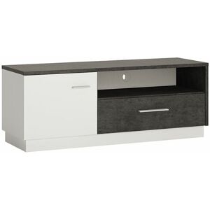 NETFURNITURE Gerzing 1 Door 1 Drawer tv Cabinet - Grey