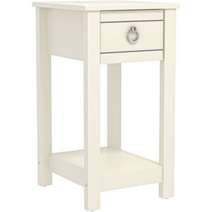 GFW - Clovelly 1 Drawer Bedside Table Ivory