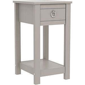 GFW - Clovelly 1 Drawer Bedside Table Light Grey