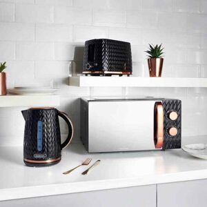 Black and Copper Textured Effect Microwave, Toaster or Kettle - Goodmans